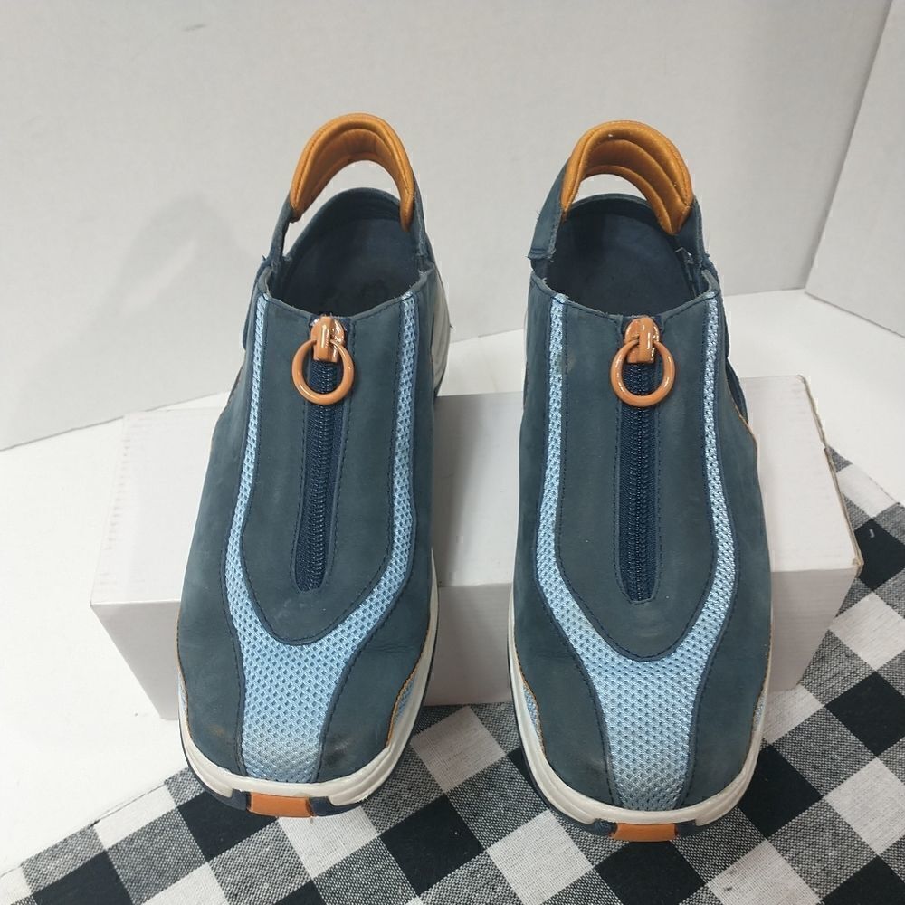 COLE HAAN Women's Blue/Orange Zip Slingback Air Sneakers Size US 6.5B D15149 - Picture 4 of 10